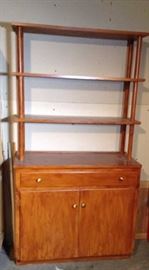 Wood storage cabinet and display rack
