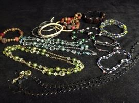 Assorted costume bead jewelry
