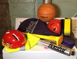 Assorted sports equipment