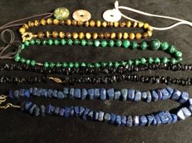 Stone Necklace Lapis Tiger Eye Malachite 
