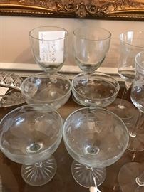 crystal martini glasses