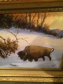 "Vanishing Breed" by August Lenon (20" x 24" oil ) aquired in Kerrville, Texas in the mid 1970's