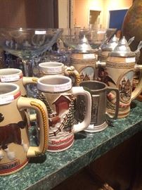 German beer steins