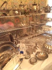 Silver plate serving pieces
