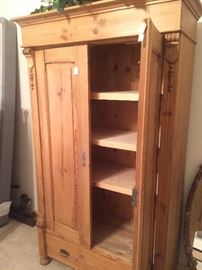 Sturdy pine storage armoire