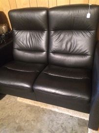 Black reclining loveseat