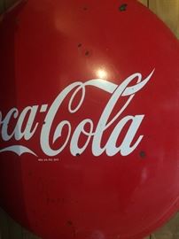 Large Coca-Cola sign (4 or 5 ft in diameter)