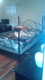 Full Bed with electric blanket.