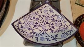 Porcelain Japanese Fan Shaped Platter