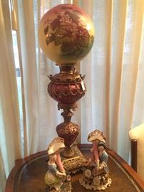 Exquisite Bradley and Hubbard antique lamp