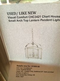 Like-new chart house arch top lantern pendent light
