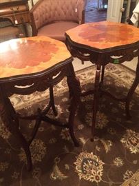 Matching antique side tables