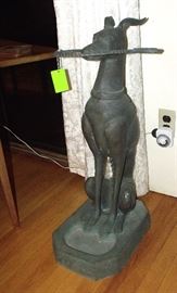 Brass or bronze greyhound umbrella stand