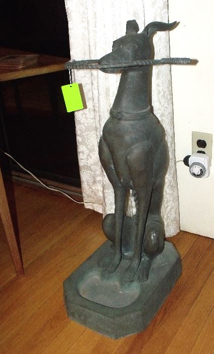 Brass or bronze greyhound umbrella stand