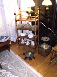 Antique bamboo shelf