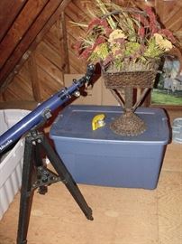 Telescope and flower basket 