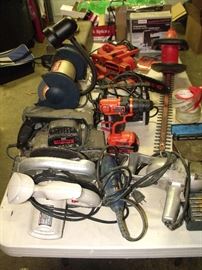 Assorted power hand tools