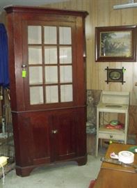 2 piece 12-light corner cupboard - 19th century