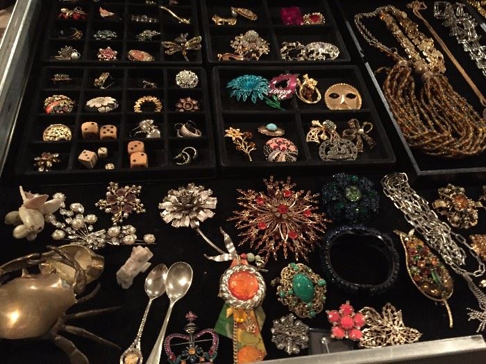 Costume Jewelry - Brooches, Necklaces, Earrings