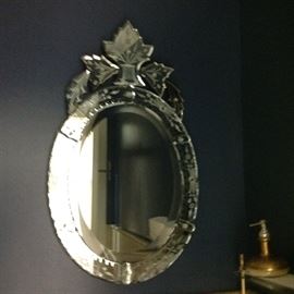 Oval Venetian mirror 