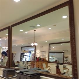 Huge mirrors with wood trim 