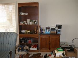  wood bookcase , Mahogany marble top sideboard,