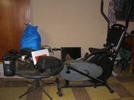 outdoor table, step machine