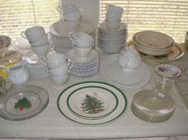 Spode 2level server, Johnson Bros Ironstone white for 12, 