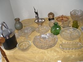 crystal , pottery, misc.