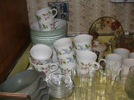 Correll set of dishes for 12