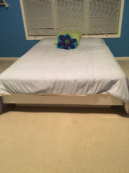 PLATFORM BED- VERY STURDY COMES IN TWO PEICES- PLUS MATTRESS