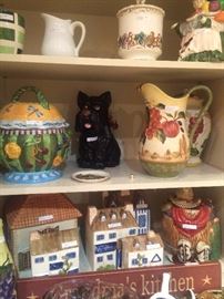 Variety of pitchers and cookie jars
