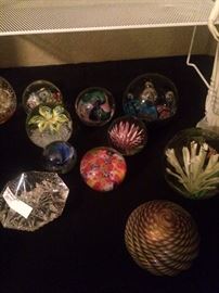Colorful paperweight collection