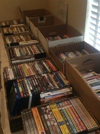 Part of the over 200 DVD's
