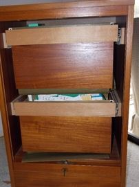 teak file cabinet
