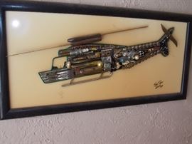 Steampunk industrial helicopter art