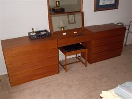 teak dressers and vanity