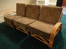 RITT TROPITAN VINTAGE 30'S RATTAN SOFA...RESTORED