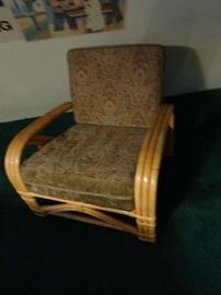 PAIR OF RITT TROPITAN RATTAN CHAIRS...BEAUTIFULLY RESTORED, NEW UPHOLSTERY