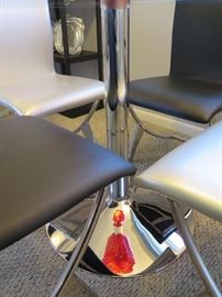 European style chrome and glass table