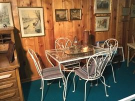 Mid Century Modern Wrought Iron Patio Set