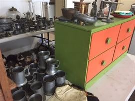 GROOVY mod painted wood cabinet