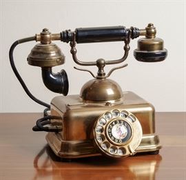 Antique Brass Cradle Phone - 150.00