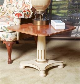 1960's Drexel Heritage 2-Tone Lamp Table w/Pedestal Base - 120.00