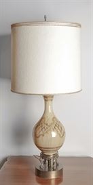 Retro 60's Reverse Painted Table Lamp - 90.00
