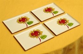 Sunflower Lacquer Trays 5 pieces - 24.00