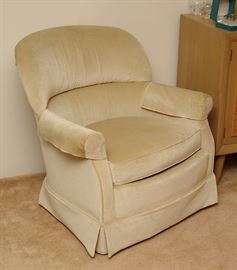Cream Velvet Club Chair (2 available) - 165.00 each