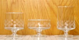 Square Etch Stemware - 22.50 set of 4