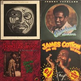 Taj Mahal, Johnny Copeland, Hound Dog Taylor, James Cotton - all albums 2.25-90.00