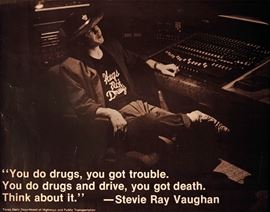Stevie Ray Vaughan Texas Highways PSA 'You do drugs' Poster - 39.00